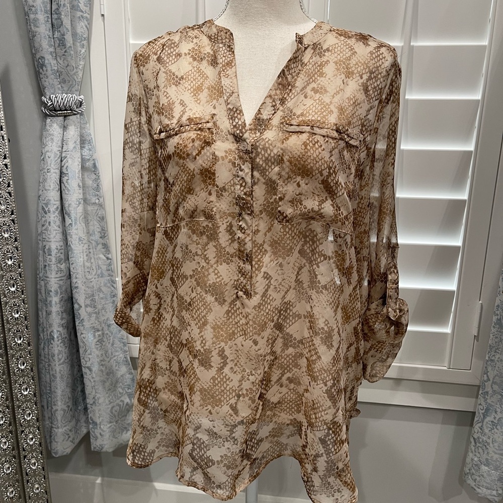 Sheer Animal Print Apt 9 Top - Picture 2 of 5